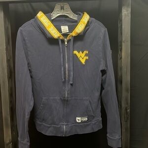 Pink- full zip West Virginia University hoodie